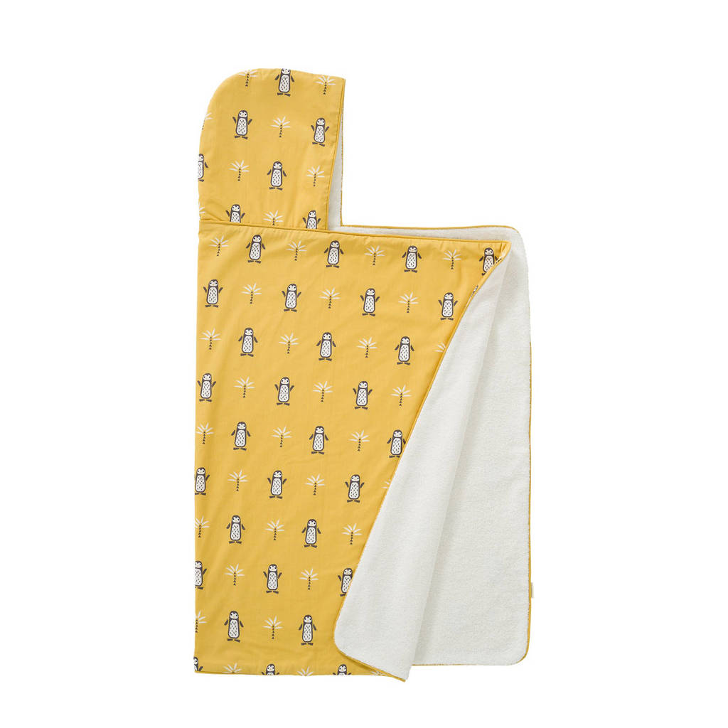 Fresk badcape Pinguin 100x75 cm, Geel