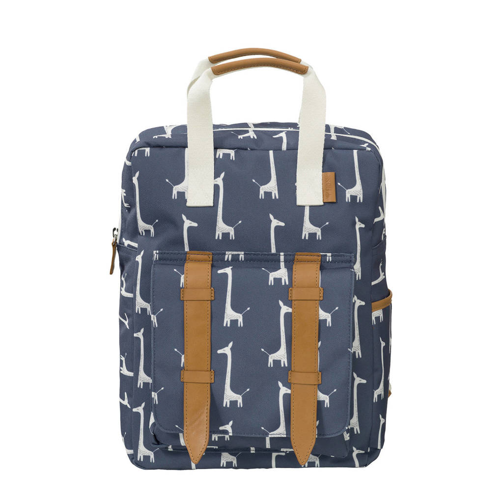 Fresk rugzak groot giraf blauw, Donkerblauw