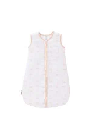 baby slaapzak muslin 2-laags zwaan zachtroze