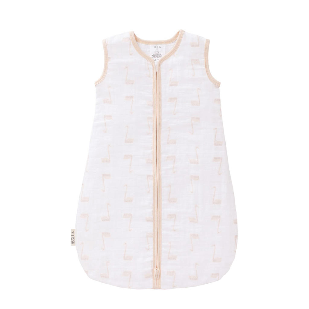 Fresk baby slaapzak muslin 2-laags zwaan zachtroze