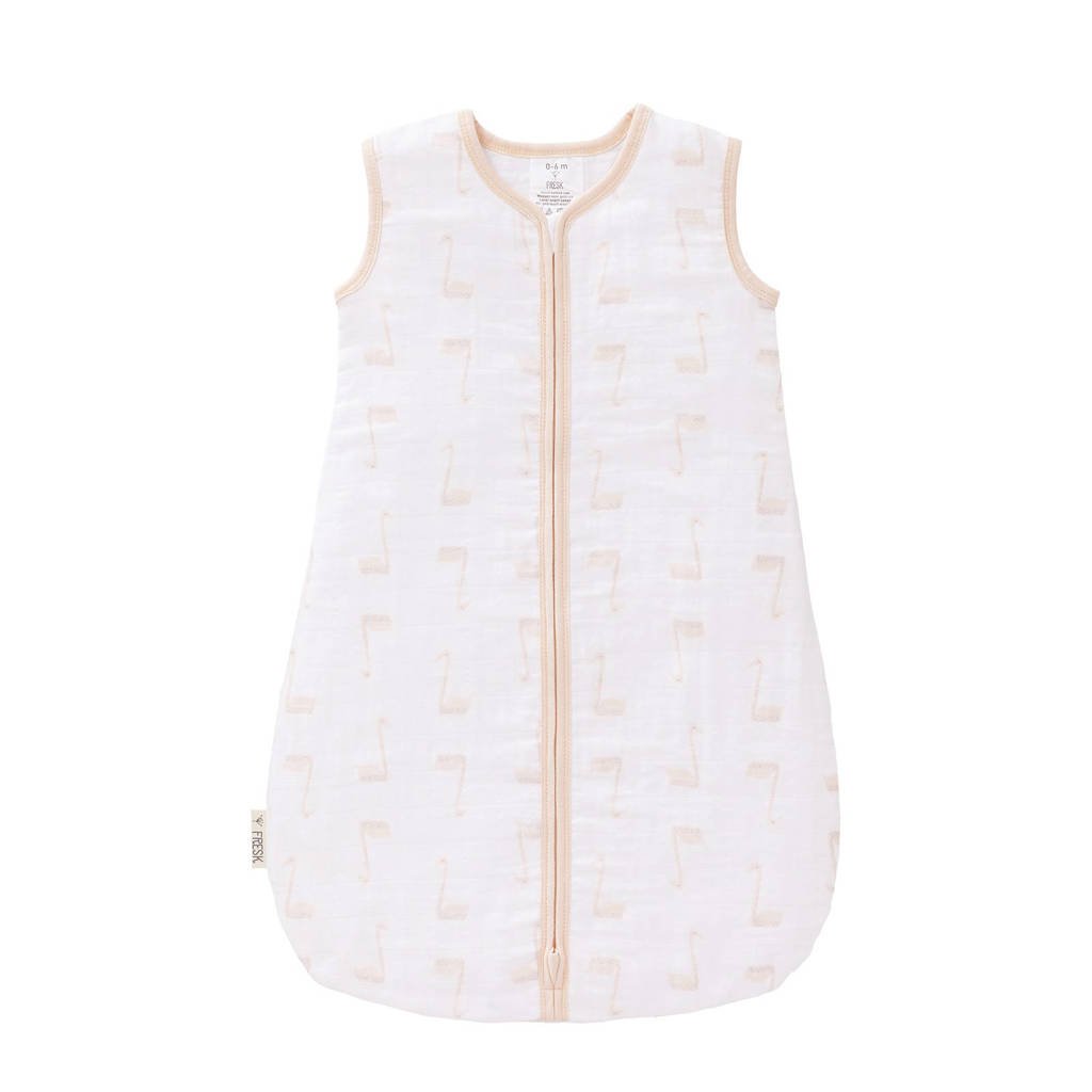 Fresk baby slaapzak muslin 2-laags zwaan zachtroze