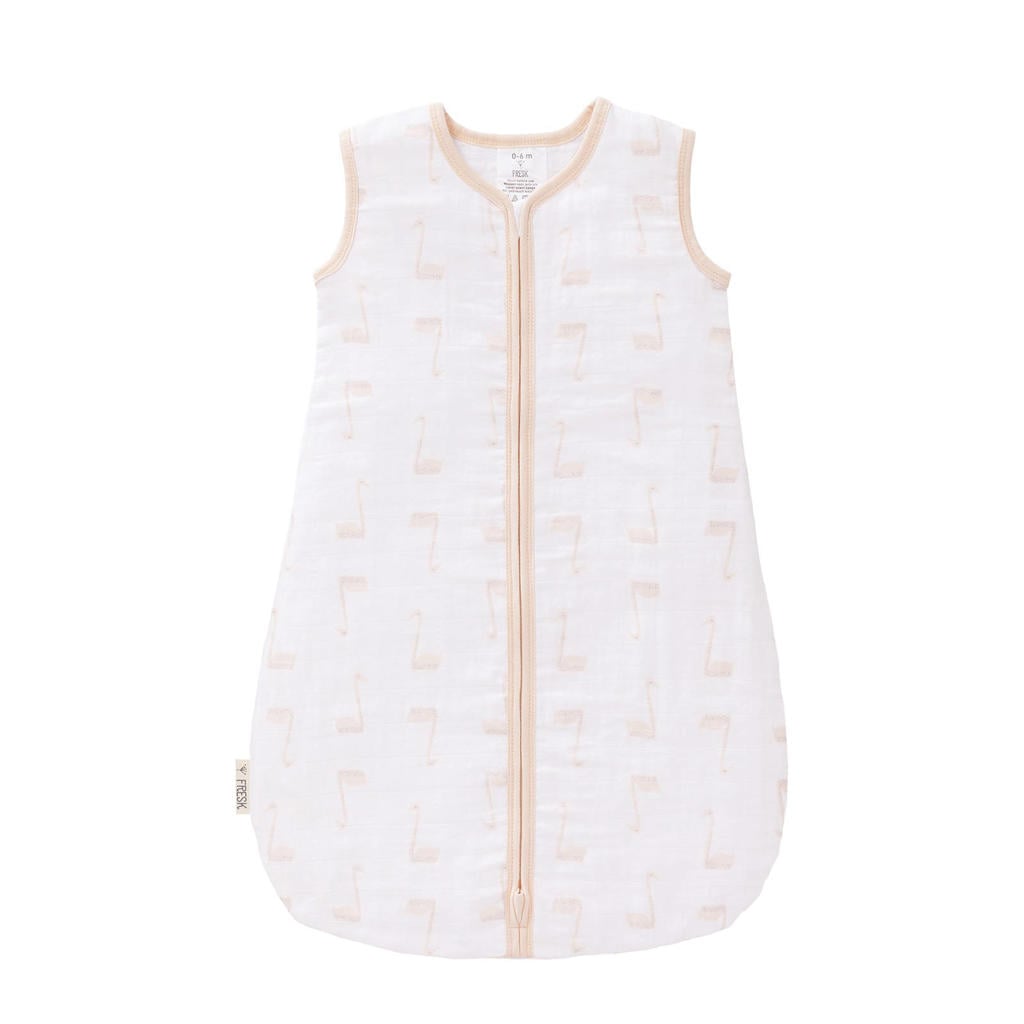 Fresk baby slaapzak muslin 2-laags zwaan zachtroze