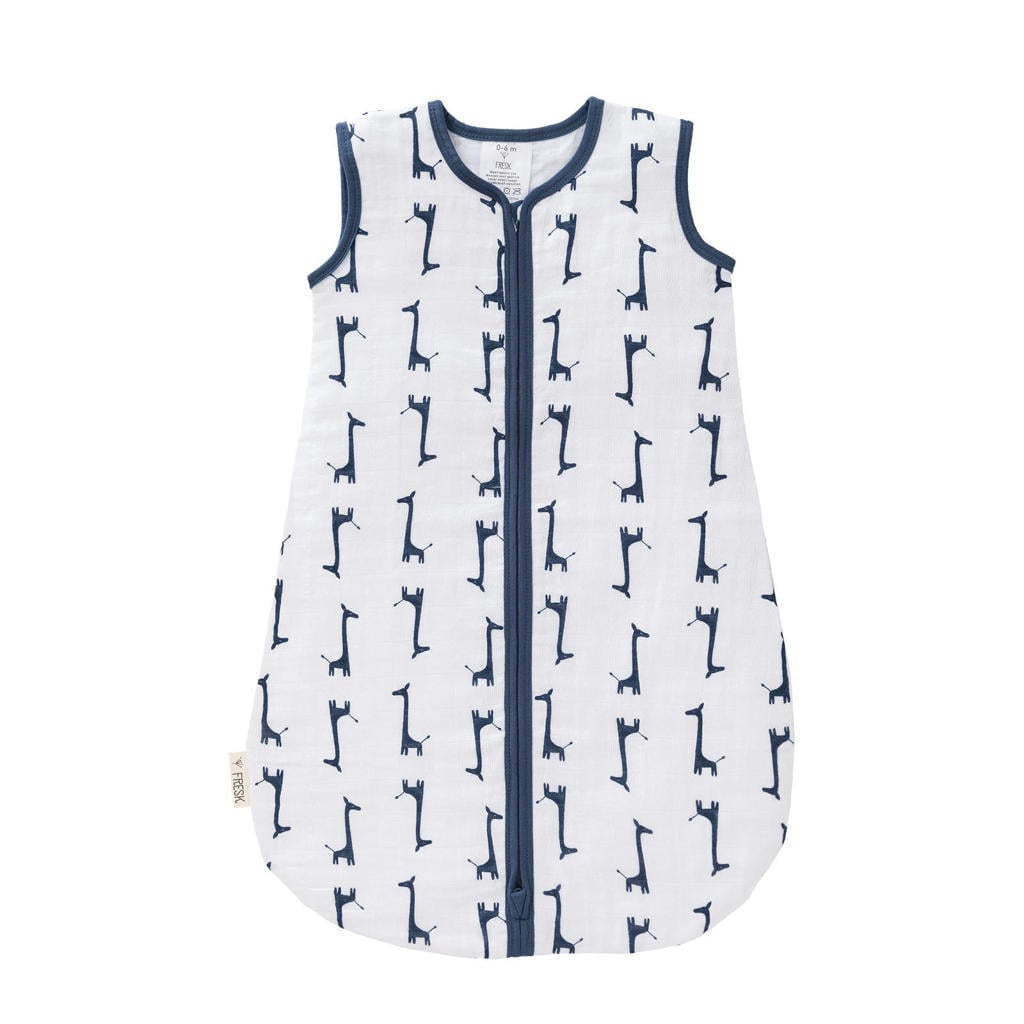 Fresk baby slaapzak muslin 2-laags giraf blauw