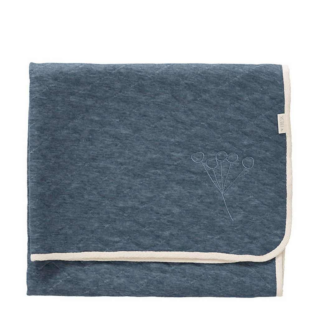 Fresk Nordic wiegdeken 75 x 100 cm blauw, Blauw