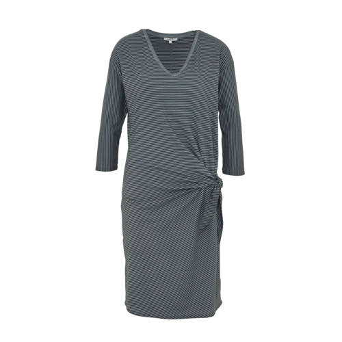 Sandwich gestreepte jurk met strikdetail Sandwich gestreepte jurk met strikdetail
