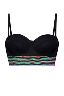 voorgevormde beugel bikinitop Paradise zwart