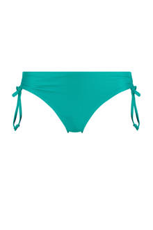 hoog bikinibroekje Aurora met textuur turquoise