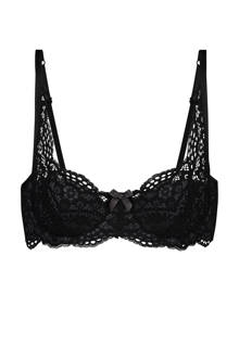voorgevormde strapless beugel bh Electra met kant zwart