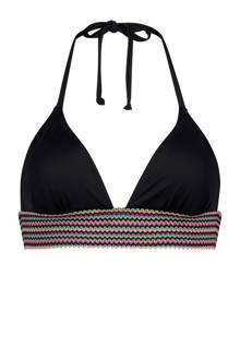 halter bikinitop Paradise zwart