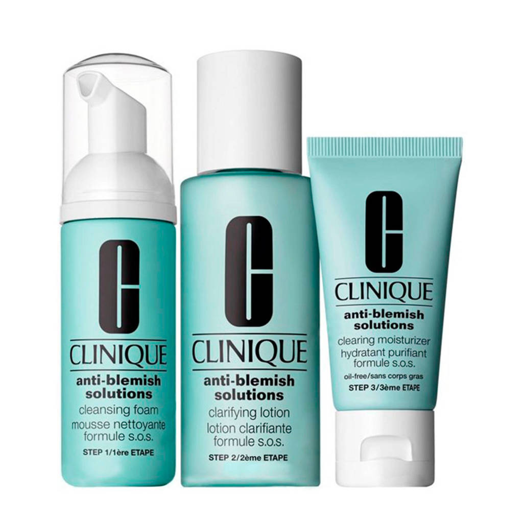 Clinique Anti Blemish Solutions 3-stappen Gezichtsverzorgingsset - 3 stuks