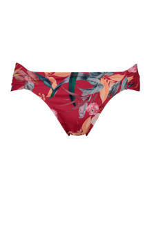 bikinislip Giselle met bloemenprint rood