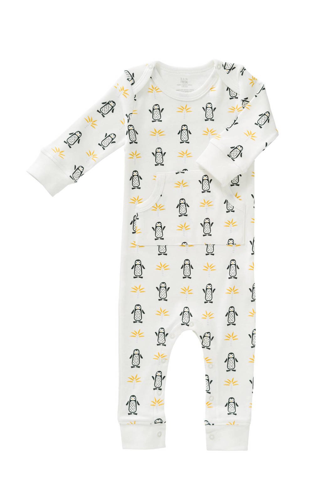 Fresk newborn baby boxpak Pinguin wit, Wit/geel