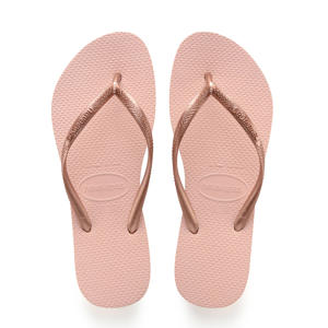 Slim teenslippers roze