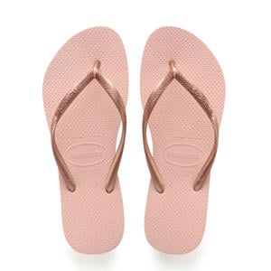 Slim teenslippers roze