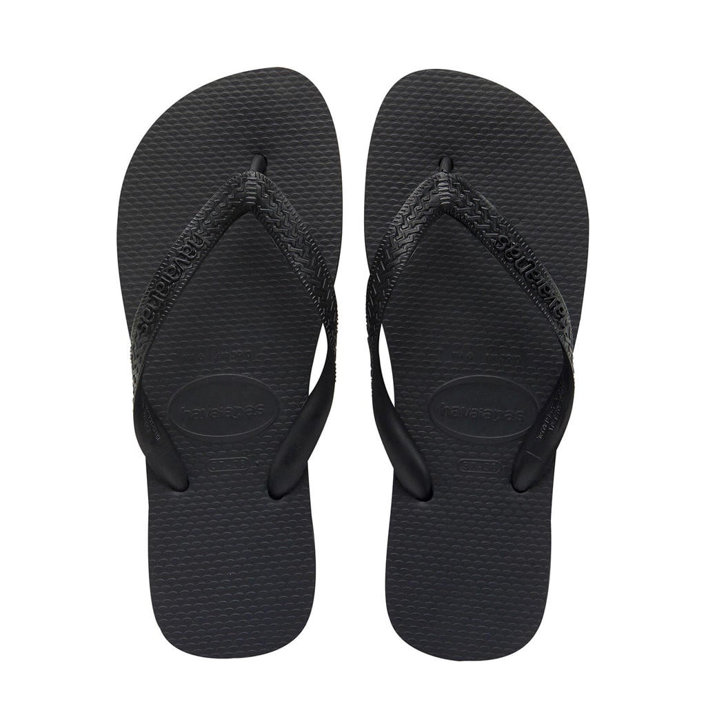 Zwarte unisex Havaianas Top teenslippers van rubber