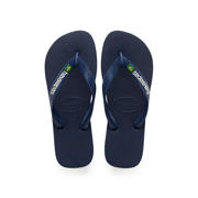thumbnail: Donkerblauwe heren Havaianas Brasil Logo teenslippers van rubber 
