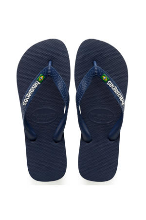 Brasil Logo teenslippers donkerblauw