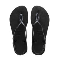 Zwarte dames Havaianas Luna sandalen van rubber 