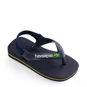 thumbnail: Havaianas Baby Brasil Logo II  teenslippers met hielbandje blauw