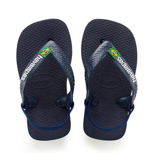 Baby Brasil Logo II teenslippers met hielbandje blauw