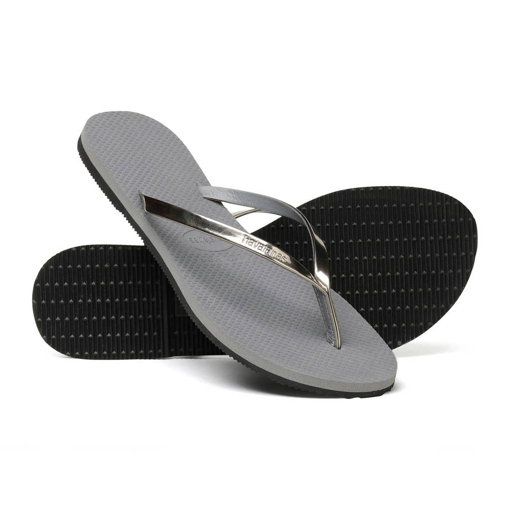 metallic silver havaianas