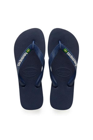 Brasil Logo teenslippers donkerblauw