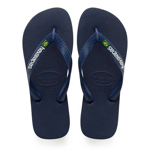 Havaianas Brasil Logo teenslippers donkerblauw