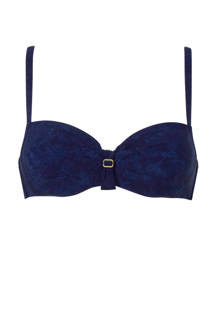 beugel bikinitop met all over print marine
