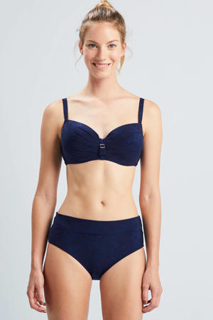 omslag bikinibroekje met all over print marine