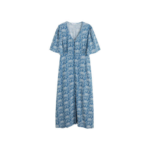 Mango gebloemde jurk blauw Mango gebloemde jurk blauw