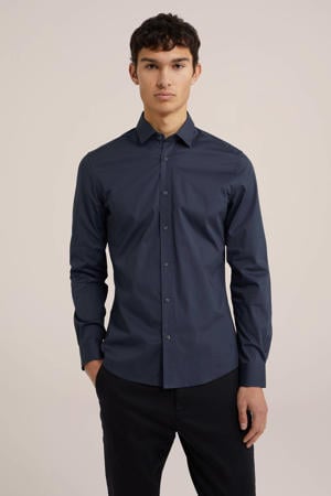 Tall fit overhemd grijs