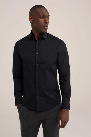 Tall fit overhemd zwart