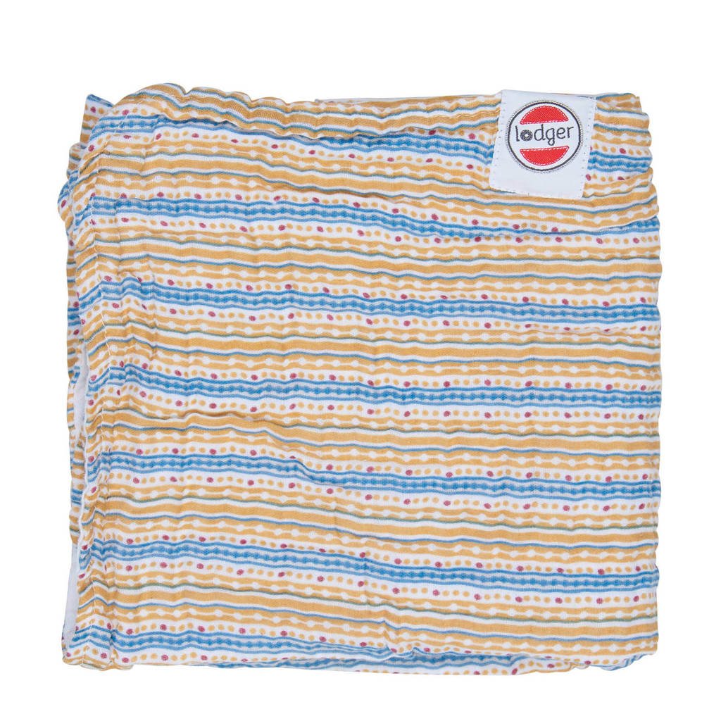 Lodger babydeken Dreamer Muslin Xandu 120x120 cm okergeel, Okergeel