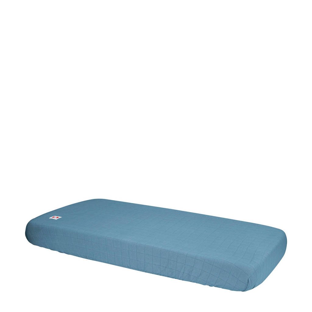 Lodger katoenen katoenen baby hoeslaken ledikant 70x140 cm blauw Blauw