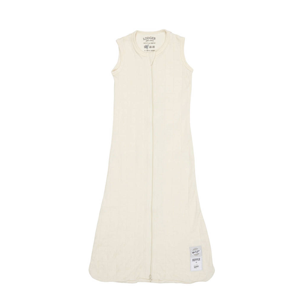 Lodger baby slaapzak zomer Hopper Sleeveless Solid 0-4 mnd ecru, Ecru