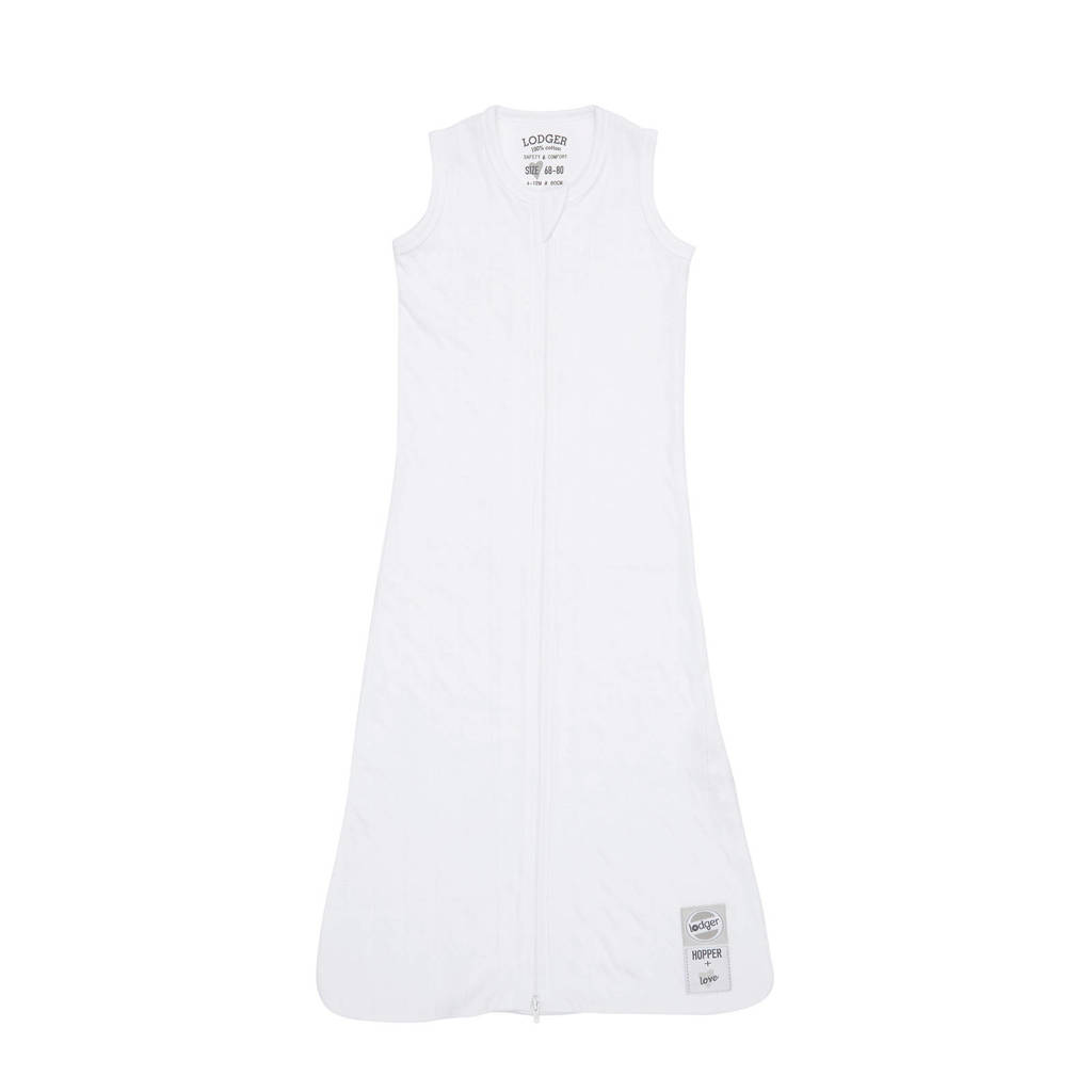 Lodger baby slaapzak zomer Hopper Sleeveless Solid 0-4 mnd wit, Wit