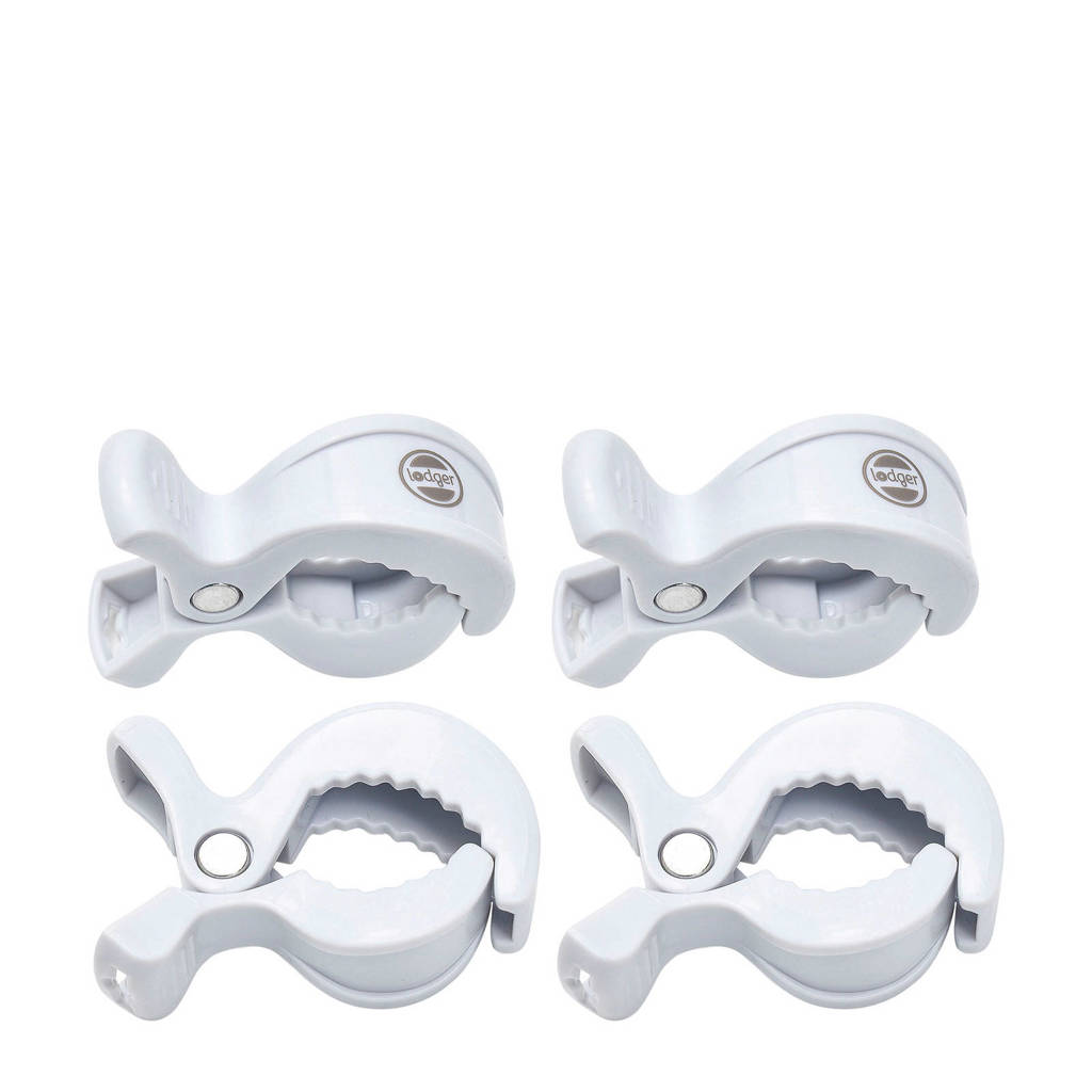 Lodger Swaddle Clips (4 stuks) wit, Wit