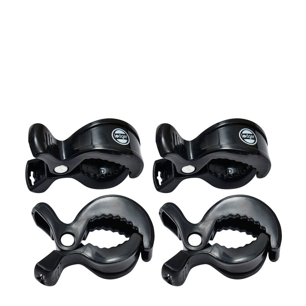 Lodger Swaddle Clips (4 stuks) zwart, Zwart