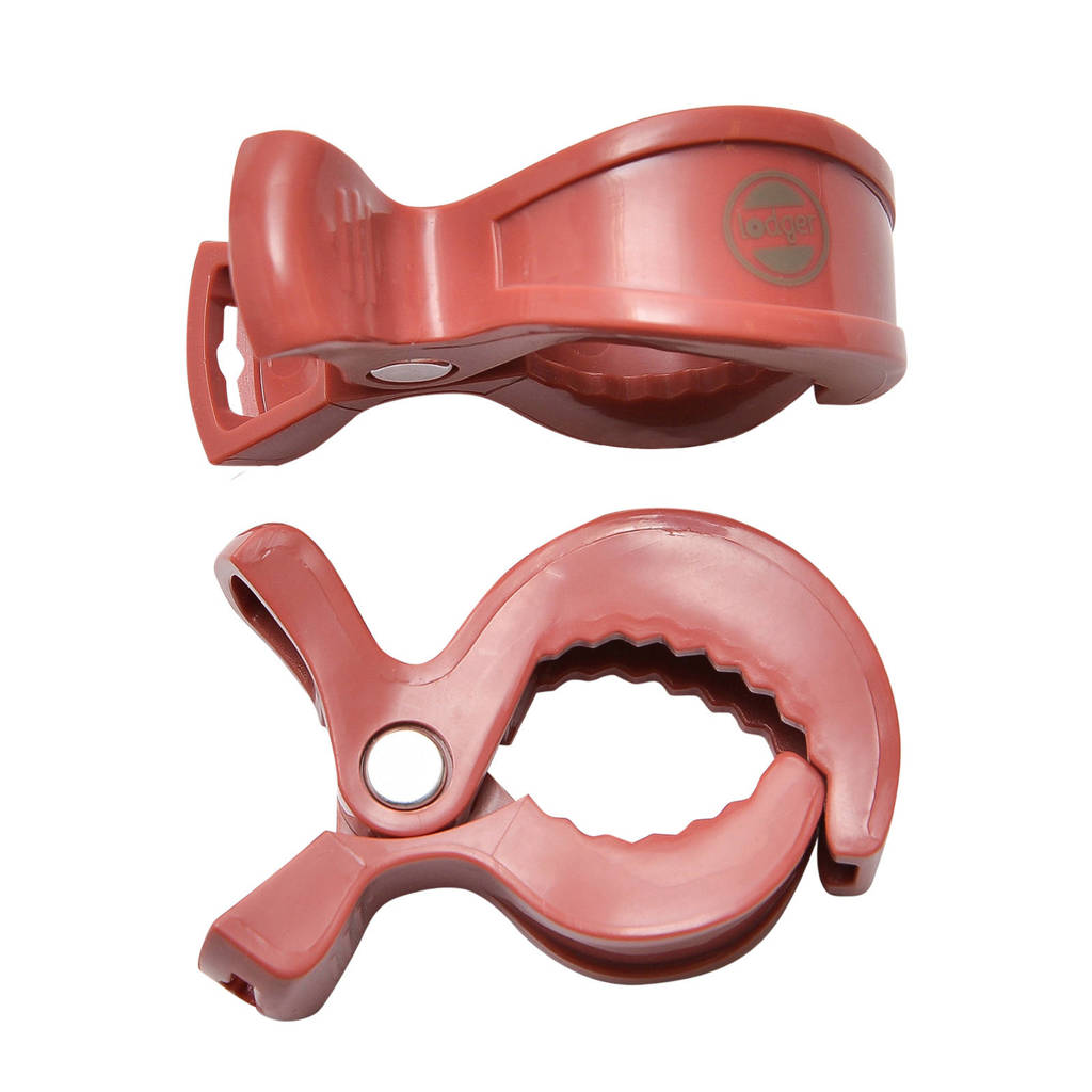 Lodger clips ( 2 stuks) donkerroze, Donkerroze