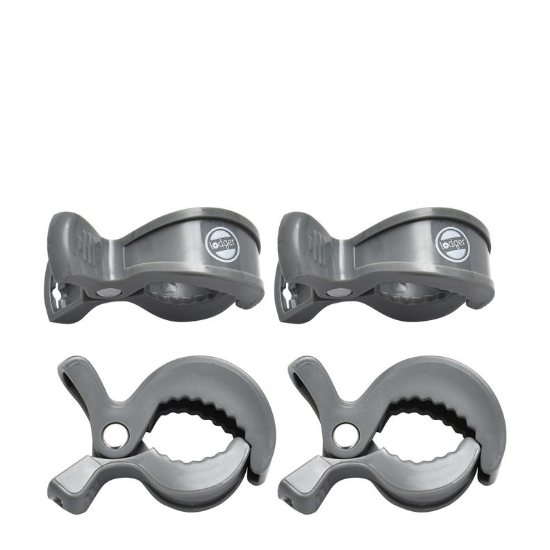 Lodger Swaddle Clips (4 stuks) donkergrijs wehkamp