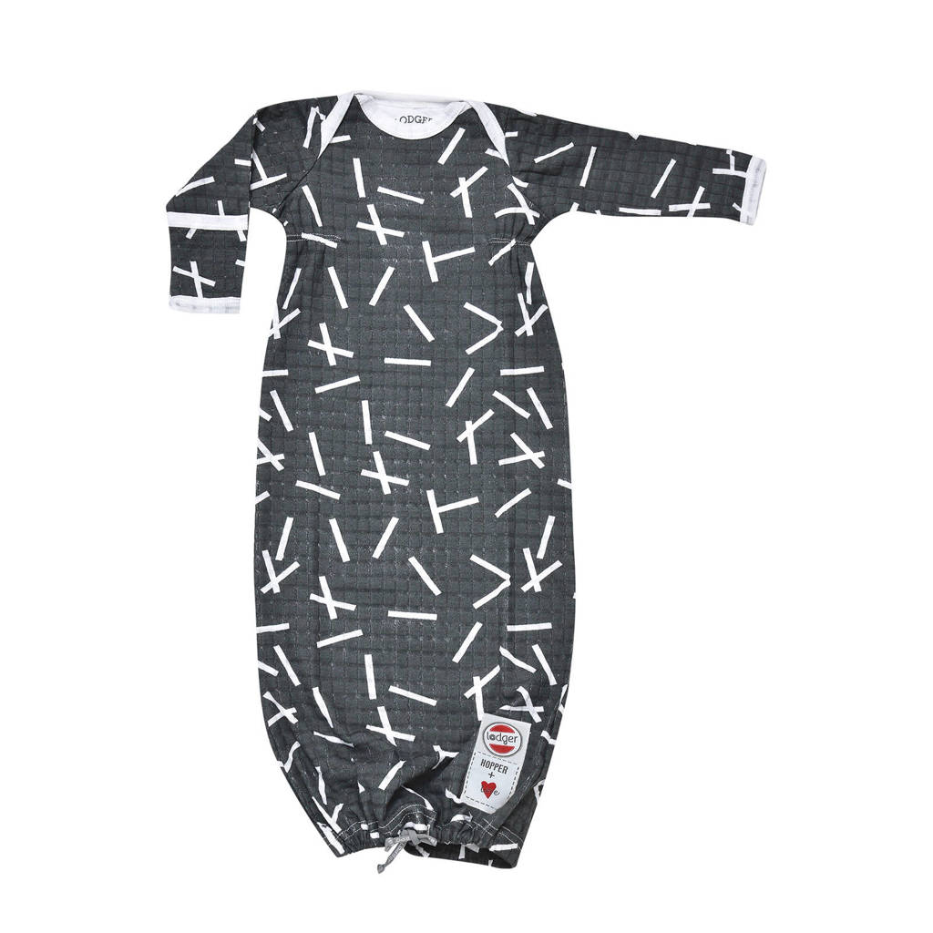 Lodger baby slaapzak Hopper Newborn Sprinkle 0-4 mnd zwart, Zwart