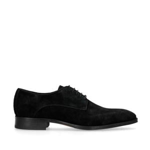 suède veterschoenen zwart