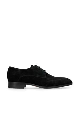 suède veterschoenen zwart