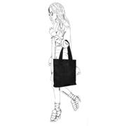 thumbnail: Sacha leren shopper met slangenprint zwart