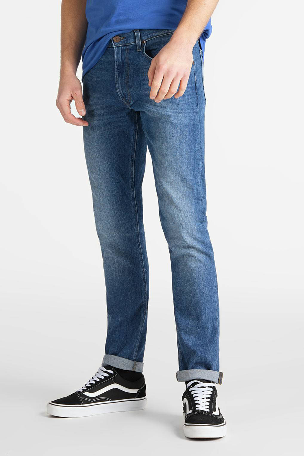 Lee Jeans Denim Nu 20% Korting ® Slim Fit Jeans Luke in het Zwart voor heren Heren Kleding voor voor Jeans voor Bootcut jeans 