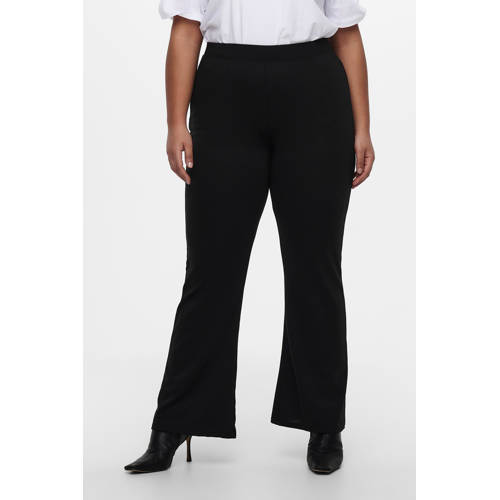 ONLY CARMAKOMA high waist flared broek CARPEVER zwart afbeelding