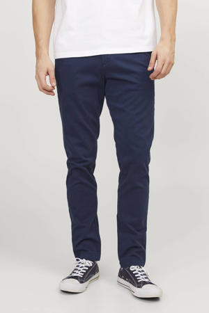 slim fit chino JJIMARCO JJBOWIE donkerblauw