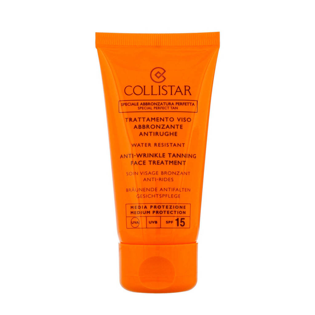 Collistar Sun Anti Wrinkle Tanning Face SPF15 zonnebrand - 50 ml