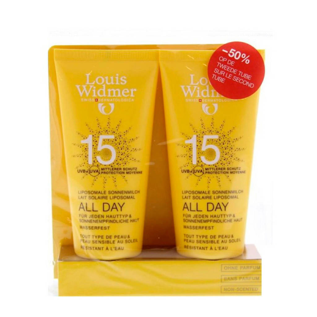 Louis Widmer All Day SPF15 Duo zonnebrand - 100 ml