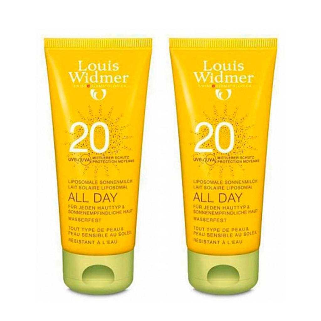 Louis Widmer All Day SPF20 Duo zonnebrand - 100 ml